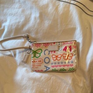 Coach Colorful Graphic Wristlet